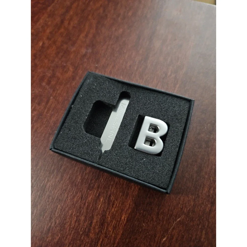Moleskine Pin for Notebook or Planner Letter B, Letter Pin